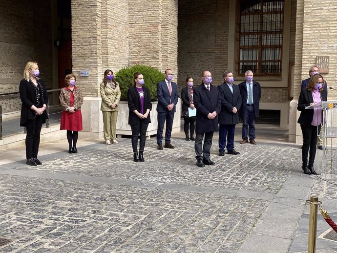 El Gobierno de Aragón ha celebrado el 8-M en el Edificio Pignatelli.