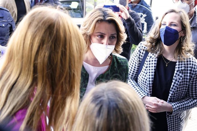 La secretaria general del PSOE de Andalucía, Susana Díaz, en Huelva.