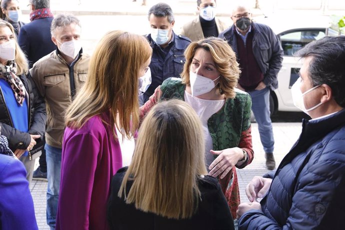 La secretaria general del PSOE de Andalucía, Susana Díaz, en Huelva.