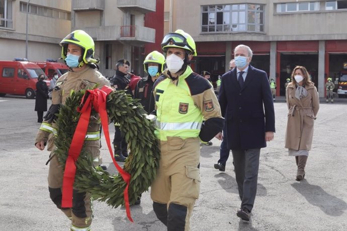 Los bomberos de Zaragoza celebran su patrón tras un año con un 20% menos de incendios