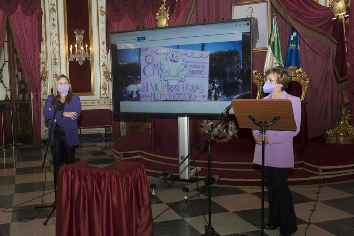 Irene García durante el acto del 8M en Diputación