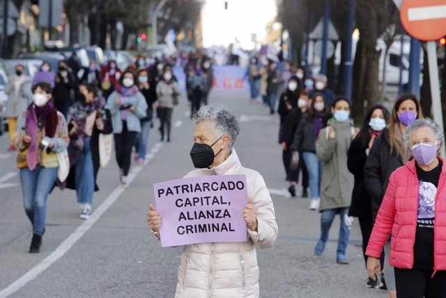 Manifestación por el 8M en Vigo.