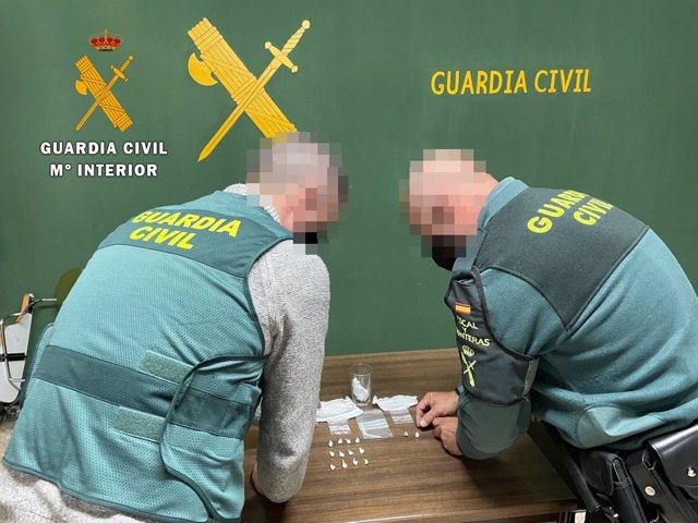 Droga intervenida en Valencia de Alcántara (Cáceres)