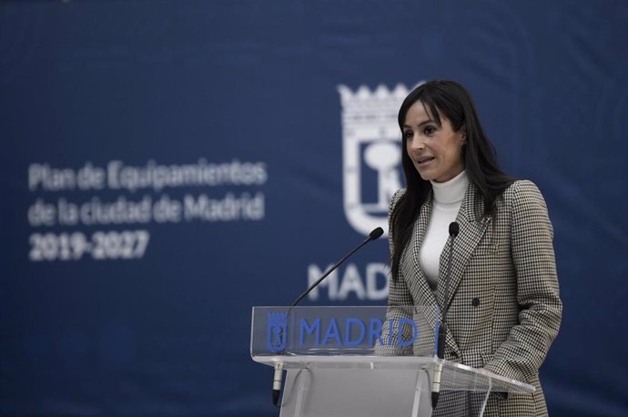 La vicealcaldesa de Madrid, Begoña Villacís, interviene durante la presentación de 'Madrid Capital 21'.