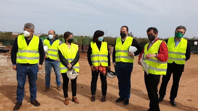 Visita a las obras de la agrupación de vertidos y estación depuradora de aguas de Vilches.