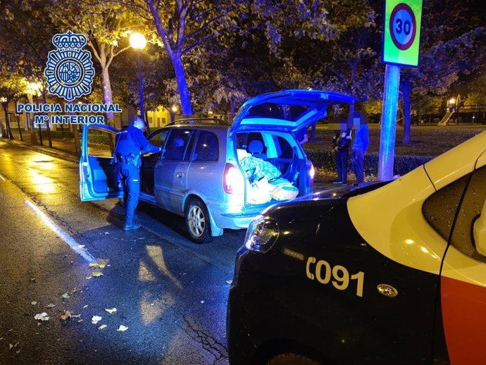 Control de la Policía Nacional en Logroño