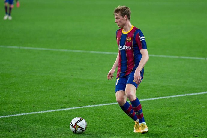 Frenkie de Jong of Barcelona during Semi-finals round of Copa del Rey, football match played between Sevilla Futbol Club and Futbol Club Barcelona at Ramon Sanchez Pizjuan Stadium on February 10, 2021 in Sevilla, Spain.