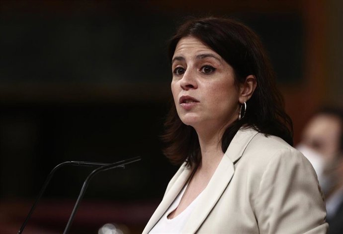 La portavoz parlamentaria del PSOE, Adriana Lastra, en el Congreso 