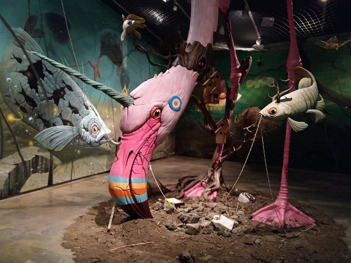 Uno de los animales de la exposición 'Rondalla del fang'