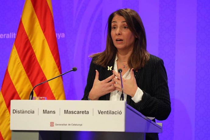 La consellera de Presidencia y portavoz del Govern, Meritxell Budó, en rueda de prensa tras el Consell Executiu