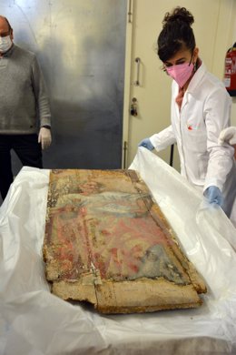 Fragmento del retablo de Cirés, una de las piezas de arte devueltas por el Museo de Lérida en las últimas semanas.