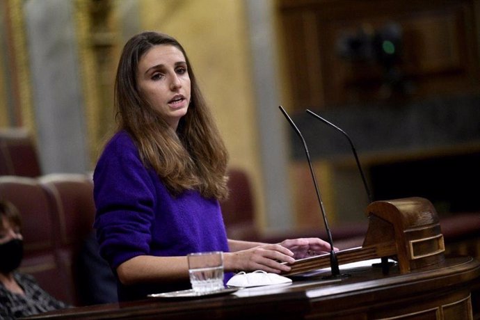 Archivo - La diputada de Unidas Podemos por Baleares en el Congreso, Lucía Muñoz.