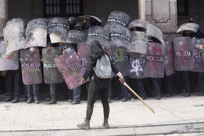 Manifestación por el Día de la Mujer en México.