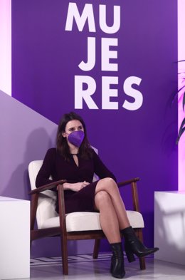 La ministra de Igualdad, Irene Montero, en una imagen con motivo del 8M
