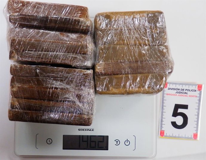 Hachís encontrado en el domicilio del detenido