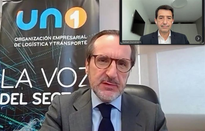 El presidente de UNO, Francisco Aranda, y el director de Análisis Económico de BBVA Research, Rafael Doménech