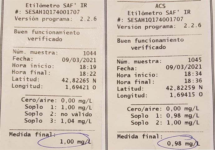 Imagen de las pruebas.