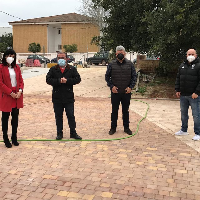 Visita a las obras en la Plaza de la Constitución