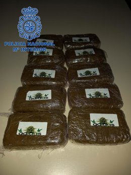 Estupefacientes incautados en la frontera con Portugal en Badajoz
