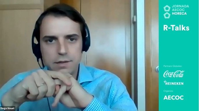 El general manager en Iberia de Glovo, Diego Nouet, en el programa telemático R-Talks de Aecoc