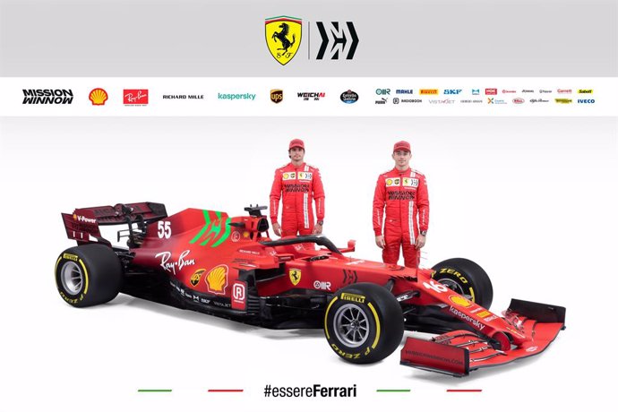 Presentación del SF21 de la escudería Ferrari, monoplaza con el que competirán en el Mundial 2021 de Fórmula 1 con los pilotos Carlos Sainz y Charles Leclerc