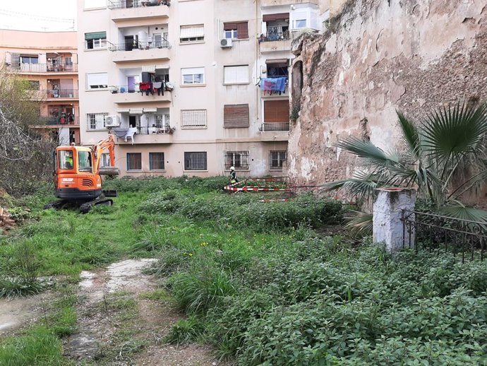 Imagen de la muralla islámica de Valncia.