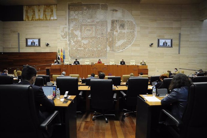 Pleno de la Asamblea de Extremadura este jueves, 25 de febrero.