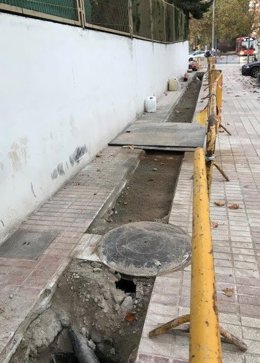 Imagen de obras de Endesa en Granada