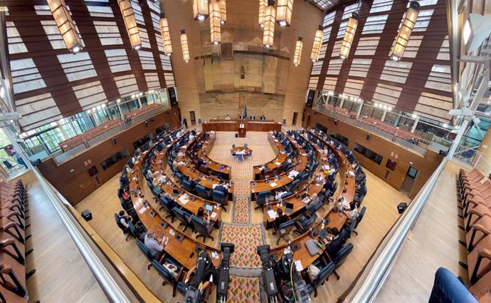 Archivo - Hemiciclo de la Asamblea de Madrid durante el debate del Estado de la Región, en Madrid (España), a 14 de septiembre de 2020. Se trata del primer debate del Estado de la Región para la presidenta, que está marcado por la gestión de la crisis s