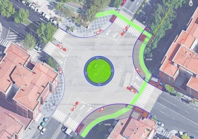 Recreación de la nueva glorieta en la avenida Federico Anaya de Salamanca