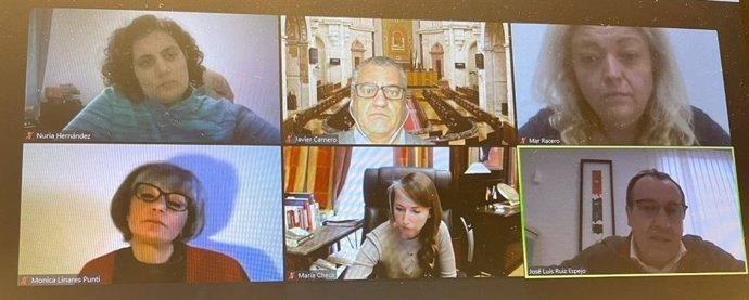 Reunión de José Luis Ruiz Espejo (PSOE) con representantes de la Plataforma de Afectados por el COVID-19