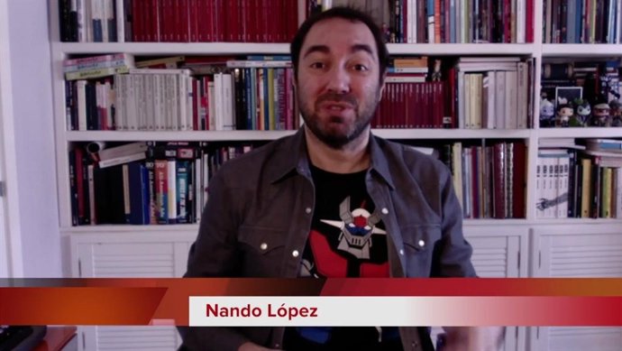 El escritor Nando López en el encuentro en la Biblioteca Valenciana