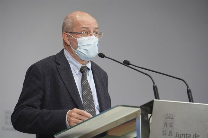 El vicepresidente de la Junta de Castilla y León, Francisco Igea, en la rueda de prensa posterior al Consejo de Gobierno.