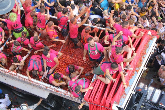 Imatge d'arxiu de la Tomatina