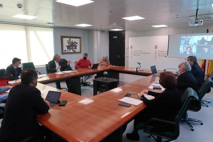 Reunión del Patronato de la Fundación para los Estudios Superiores de Música y Artes Escénicas de Baleares.