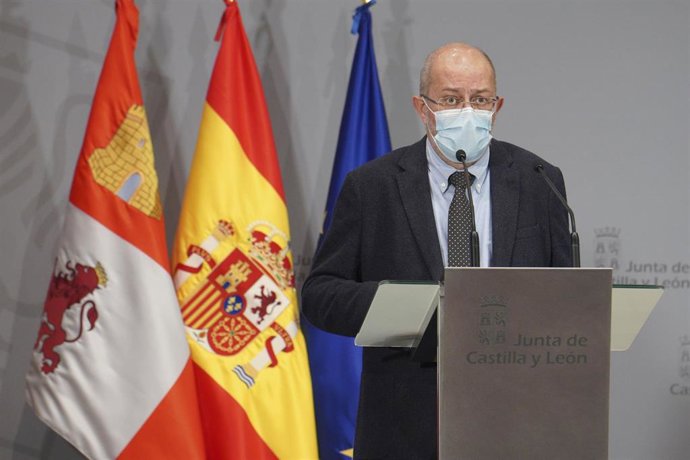 El vicepresidente de la Junta de Castilla y León, Francisco Igea, en la rueda de prensa posterior al Consejo de Gobierno.