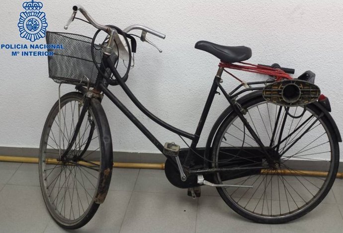 Bicicleta en la que iba el peregrino