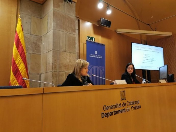 La consellera ngels Ponsa y la directora general ngels Blasco presentan el plan de reactivación de la cultura popular