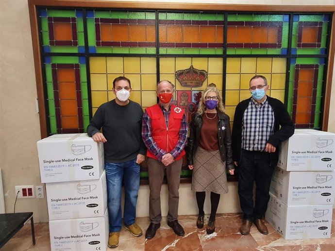 Reparto de mascarillas en Huesca