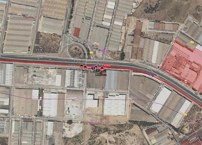 Lugar sobre el mapa del incendio