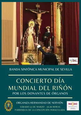 Cartel del concierto de la Banda Municipal en la hermandad de la Sed