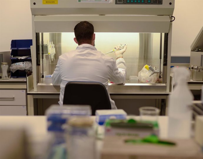 Archivo - Investigador en un laboratorio