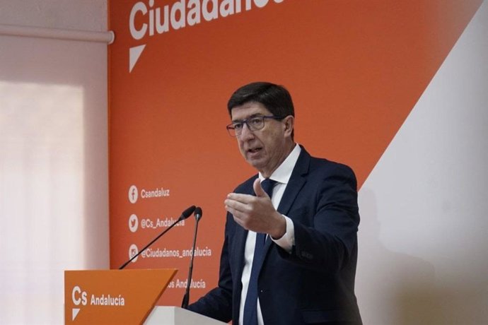 El coordinador autonómico de Ciudadanos (Cs) y vicepresidente de la Junta de Andalucía, Juan Marín.