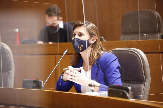 La portavoz de Cs en Industria en las Cortes de Aragón, Jara Bernués.