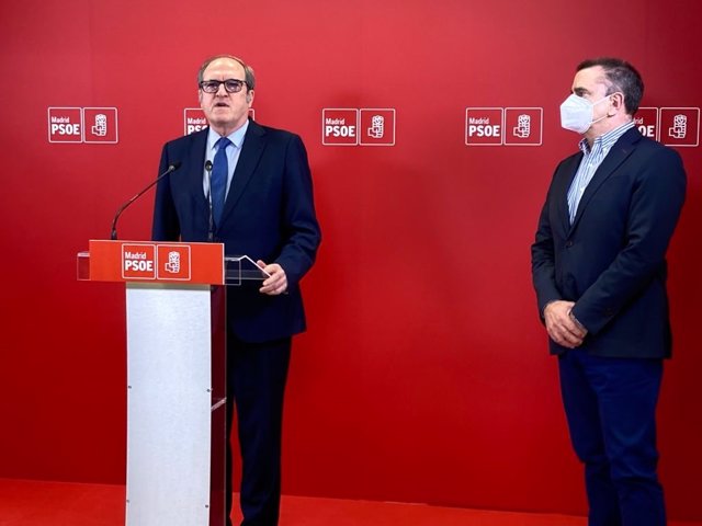 Rueda de prensa tras la Ejecutiva del PSOE-M de Ángel Gabilondo junto al secretario general José Manuel Franco