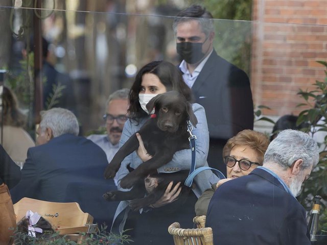 ISABEL DÍAZ AYUSO Y SU PERRO BOLBO