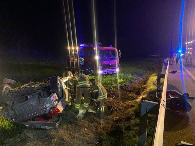 Fallece una persona y otra resulta herida en un accidente de tráfico en la N-240, a la altura de Peraltilla.
