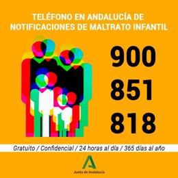 El Teléfono de la Infancia de la Junta recibió 436 llamadas por posibles malos tratos a 596 menores en Cádiz.