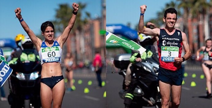 María Pérez y Diego García Carrera, campeones de España de 20 km marcha