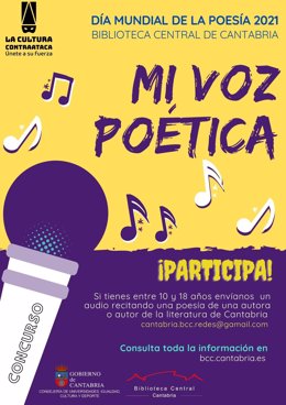 Cartel del concurso 'Mi voz poética'